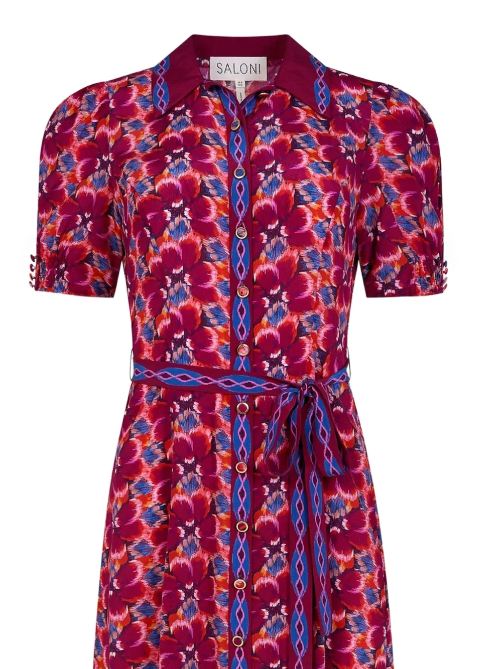 Saloni floral-print puff-sleeve dress | Day Dresses | Image 2