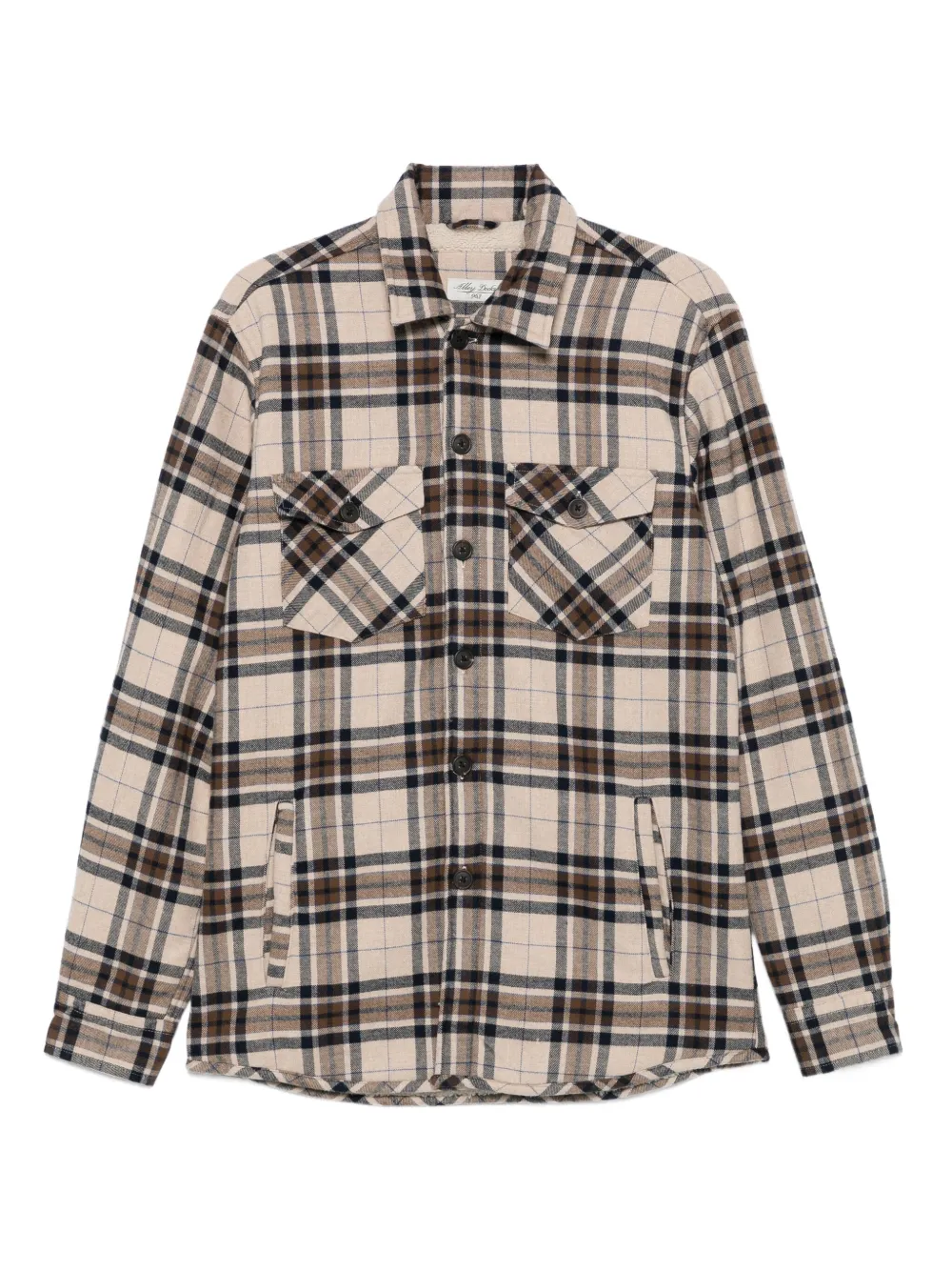 Alley Docks 963 checked shirt | Neutrals | Image 1
