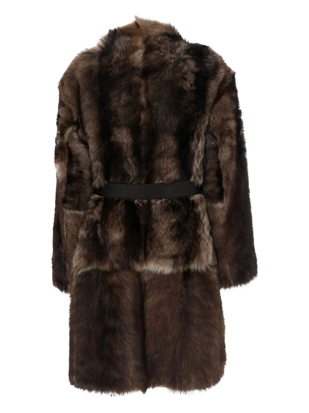 Yves Salomon belted shearling coat | Single Breasted Coats | Image 2