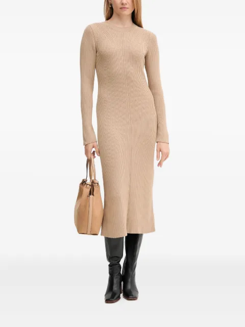 Barbour ribbed split midi dress