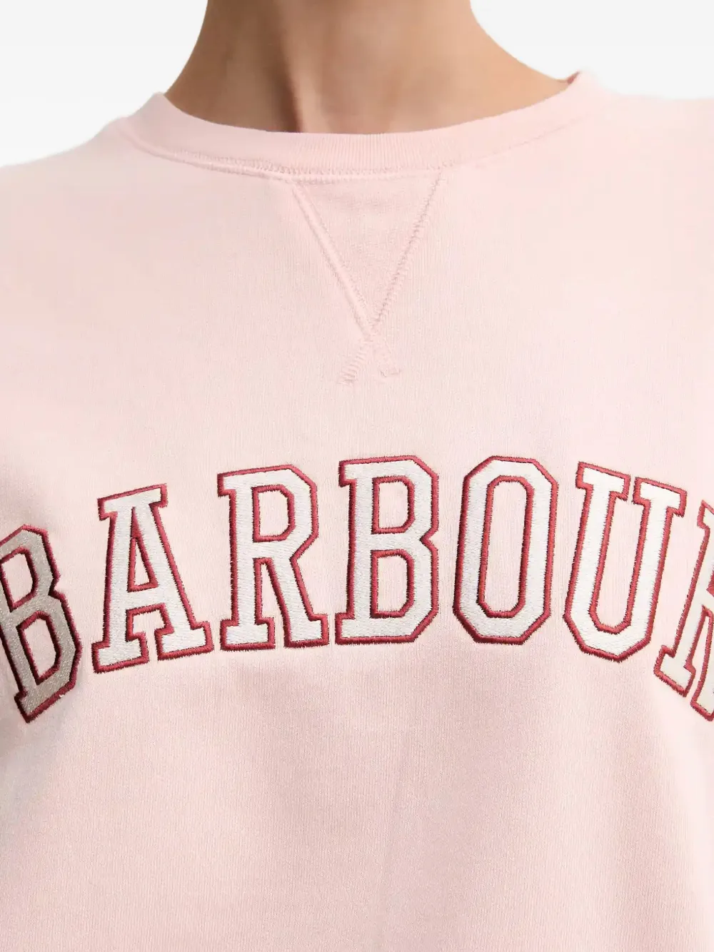 Barbour Northumberland sweater met geborduurd logo Roze
