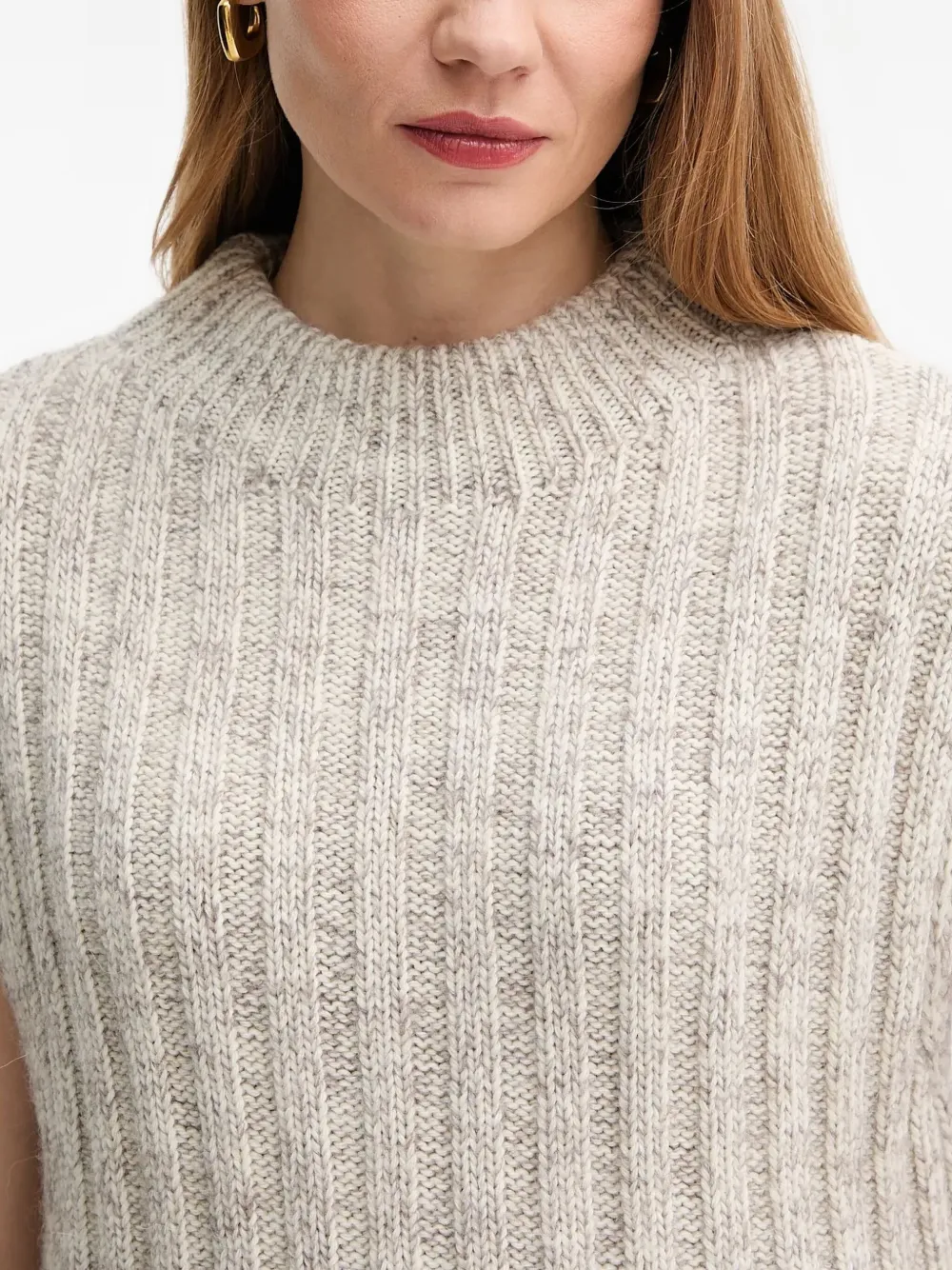 Barbour Anastasia geribbelde mouwloze top Beige