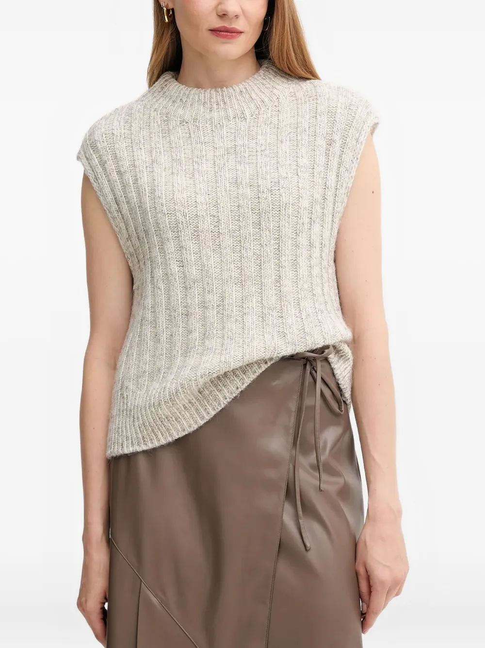 Barbour Anastasia ribbed sleeveless vest - Toni neutri