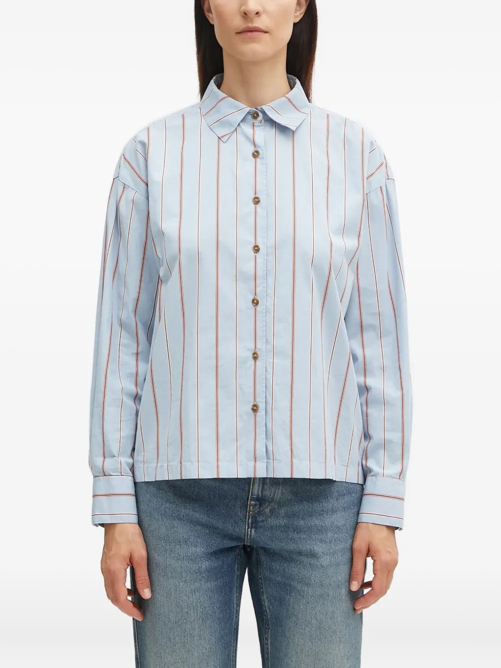 Barbour striped buttoned top | Blue | Image 1