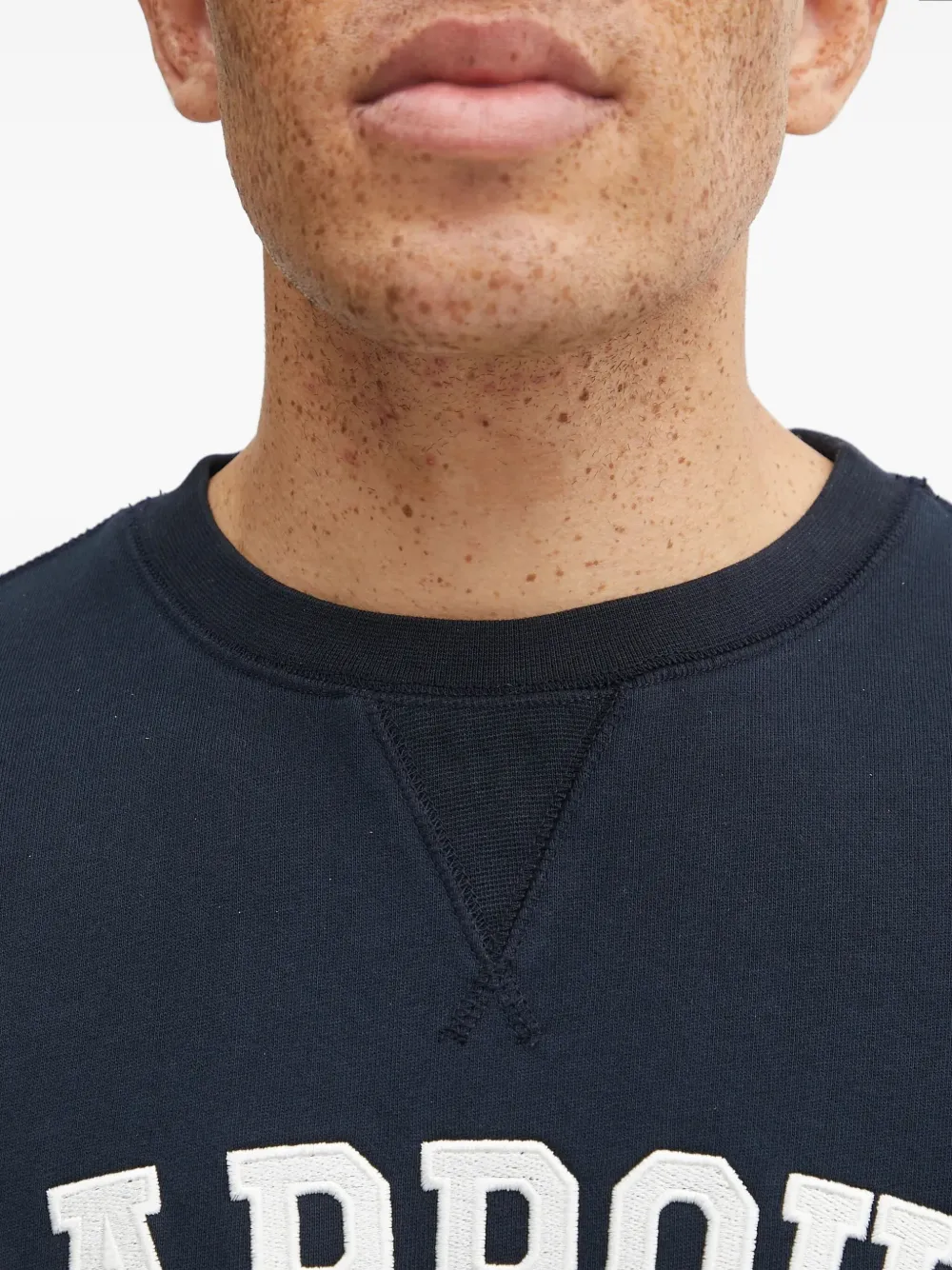 Barbour Northumberland sweater met ronde hals en logo Blauw