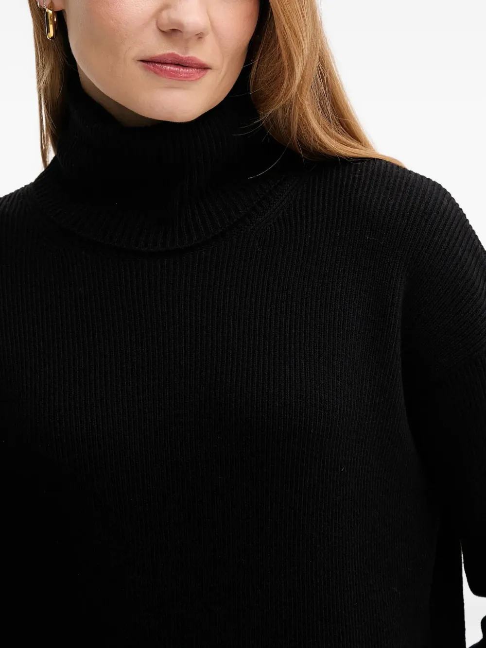 Barbour Geribbelde mini-jurk met col Zwart