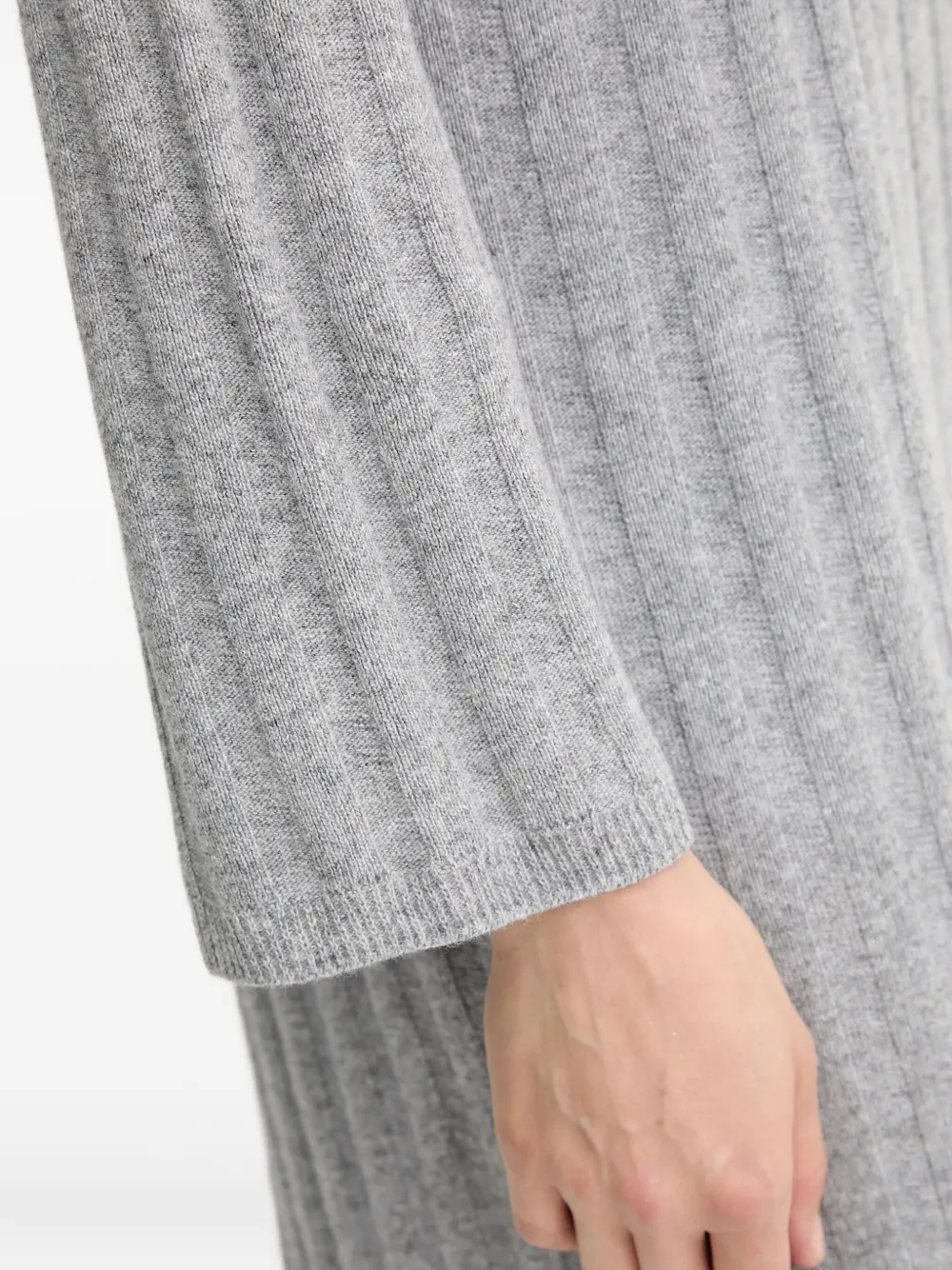 Barbour Sophia geribbelde midi-jurk met trechterhals Grijs