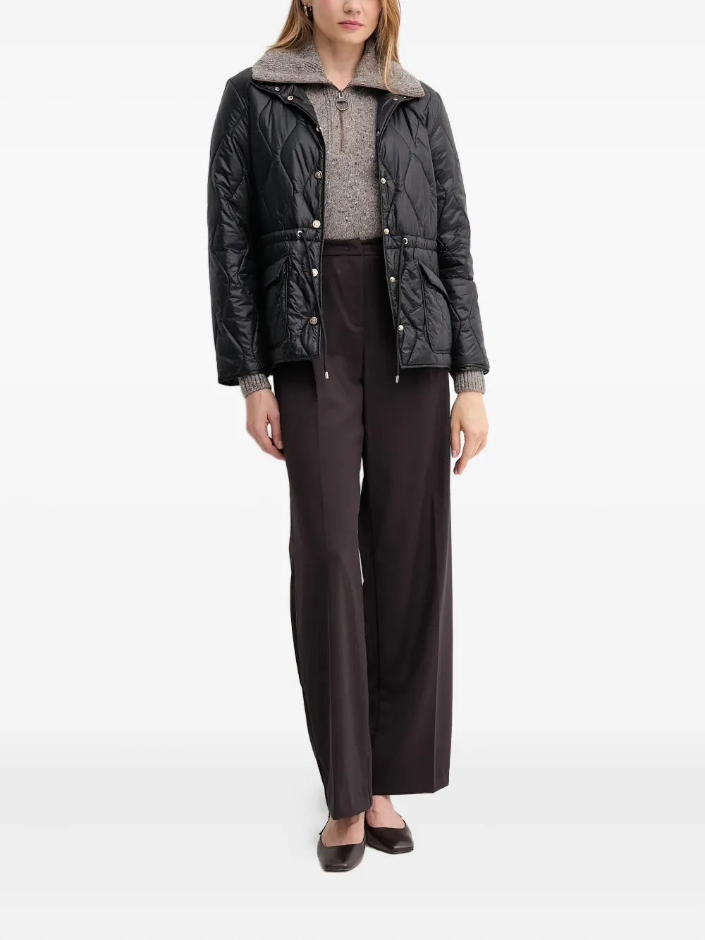 Barbour Trui met ritskraag Bruin