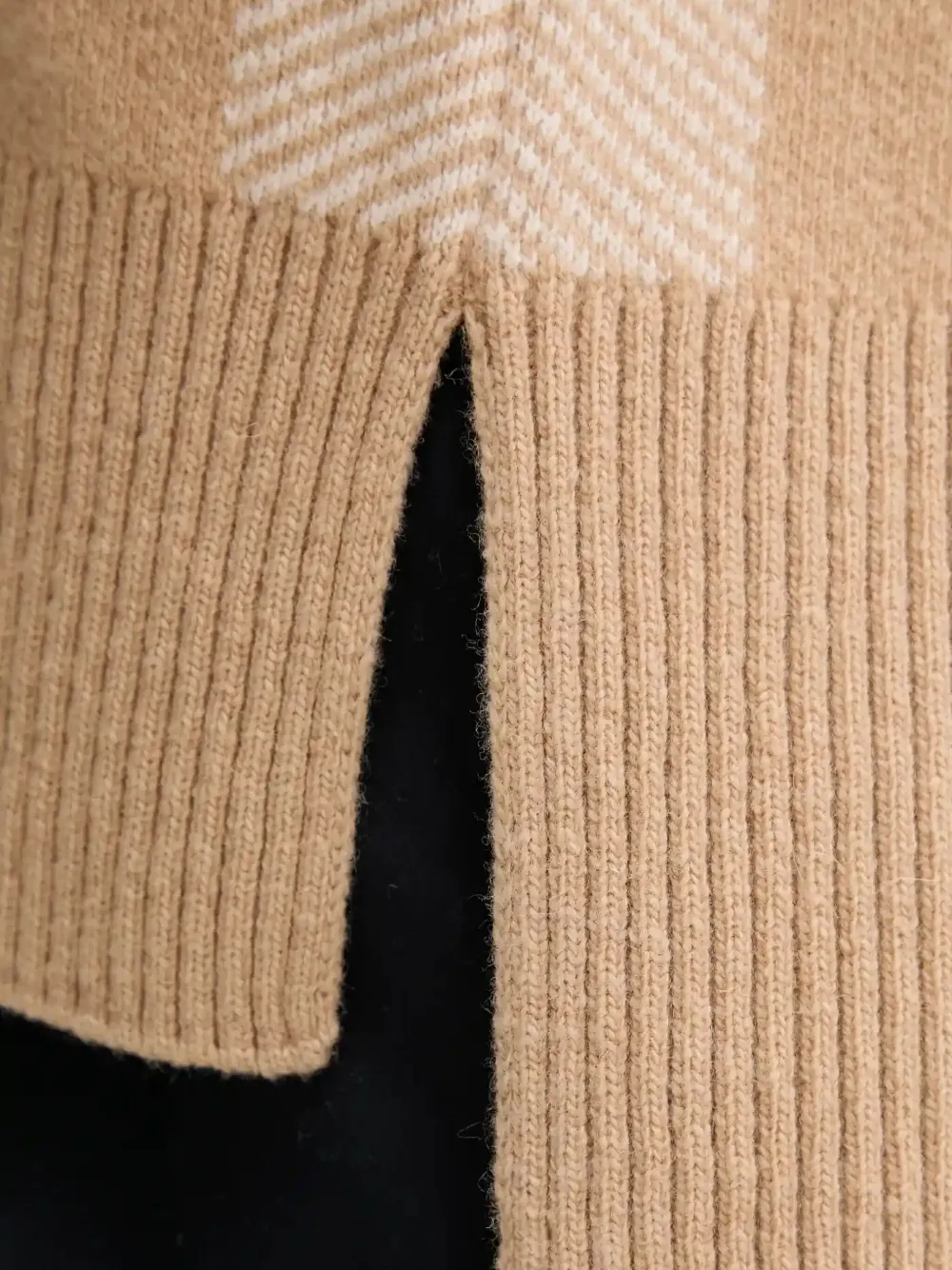 Barbour Geruite trui met hoge hals Beige