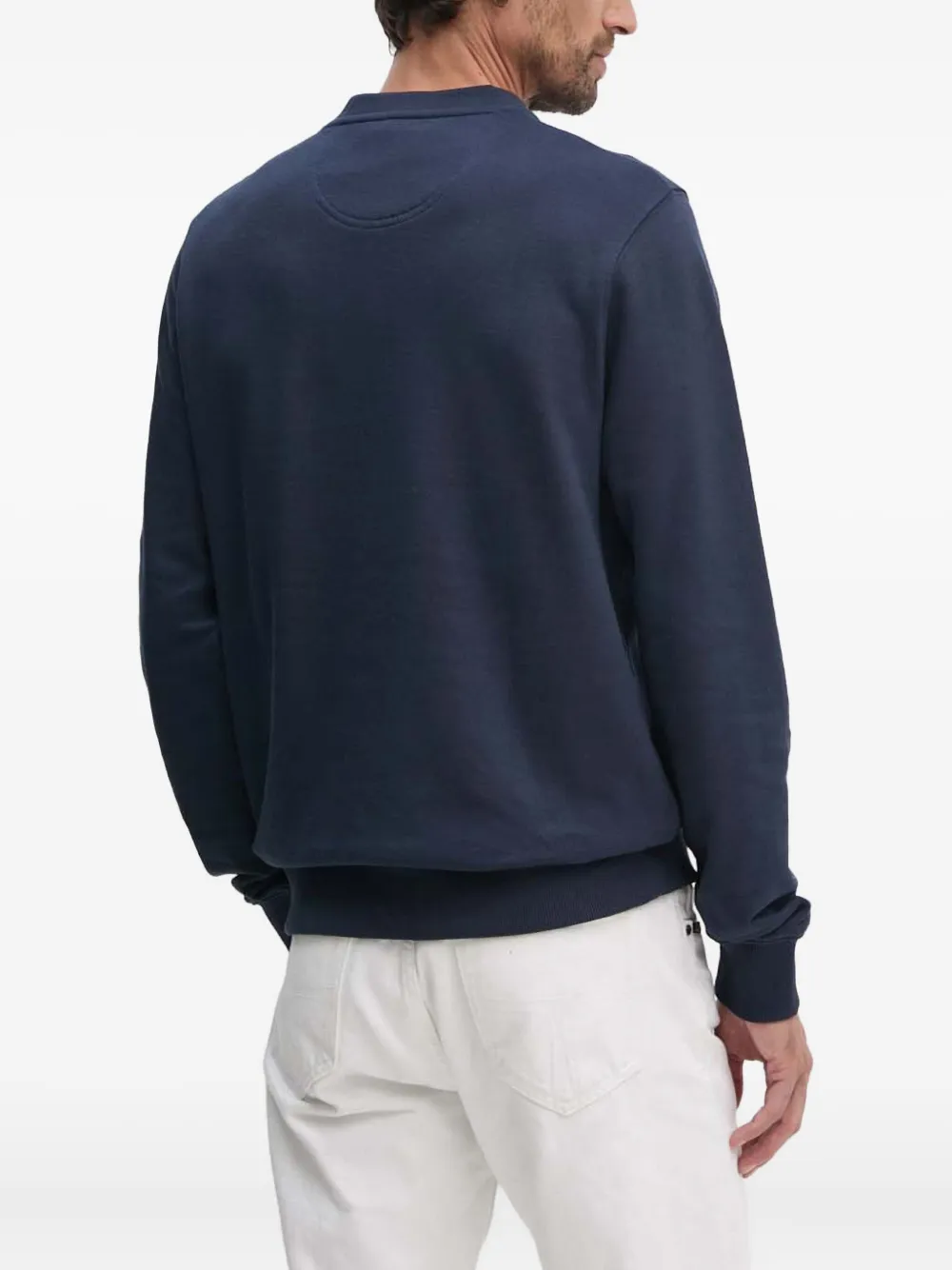 Barbour Beckhill Embroidered Crew-neck Sweatshirt In Blue