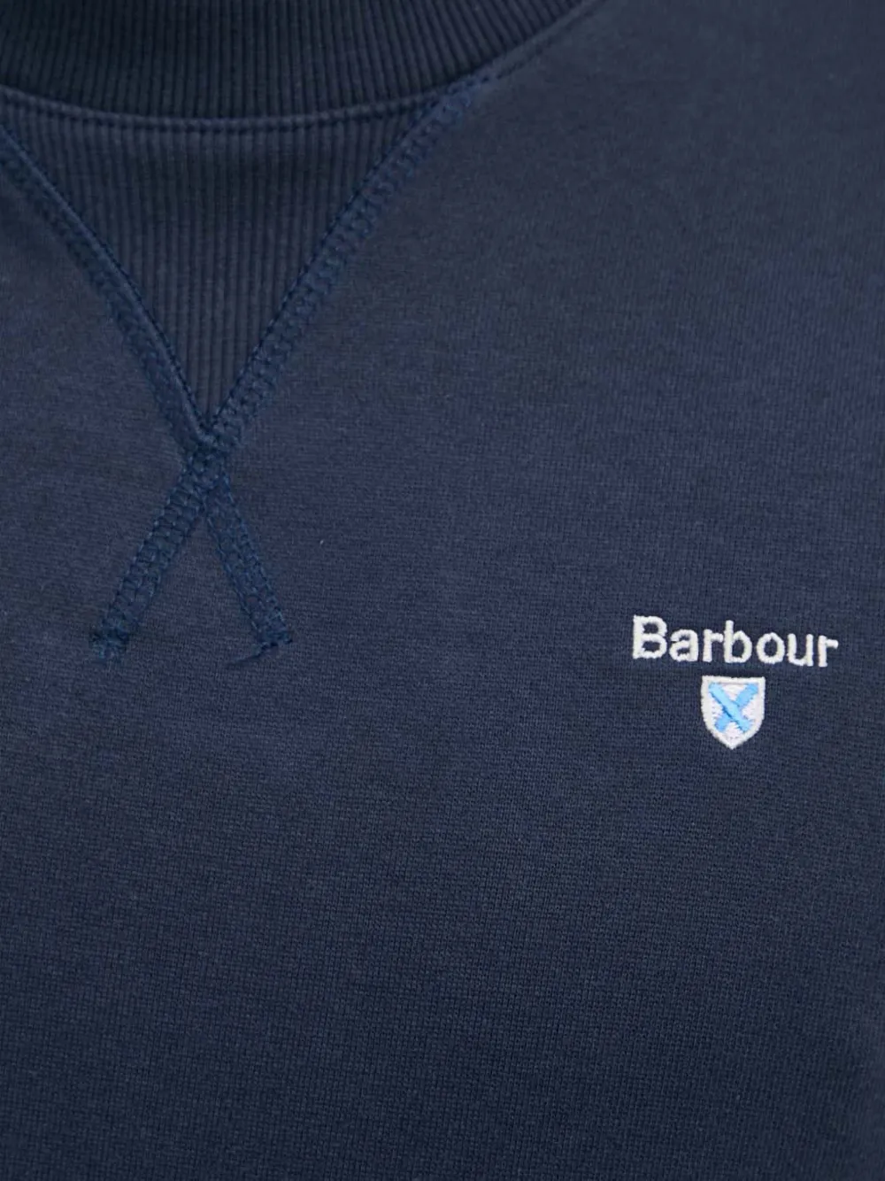 Barbour Beckhill Embroidered Crew-neck Sweatshirt In Blue