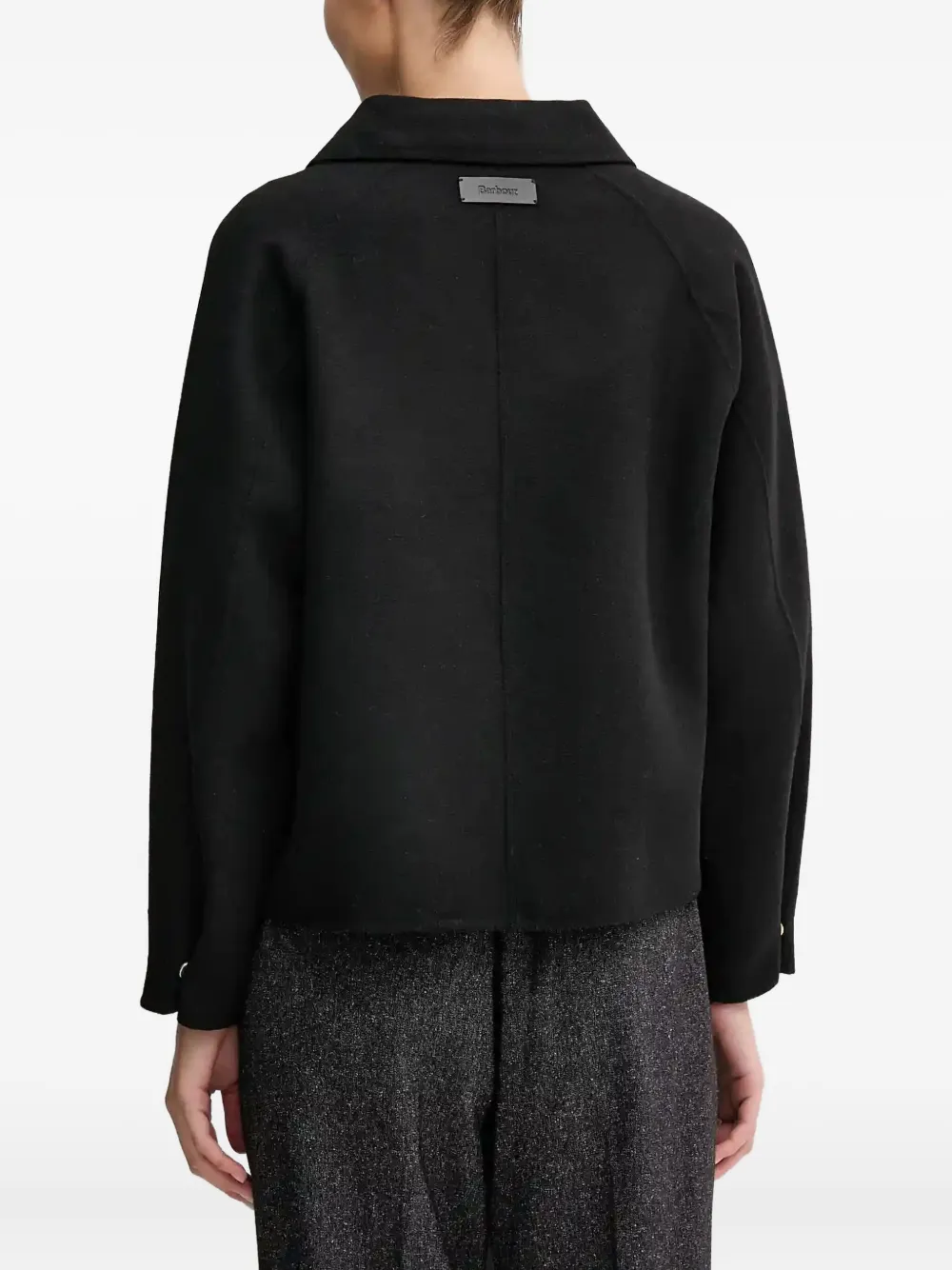 Barbour Jack met opgestikte zak en ring detail Zwart