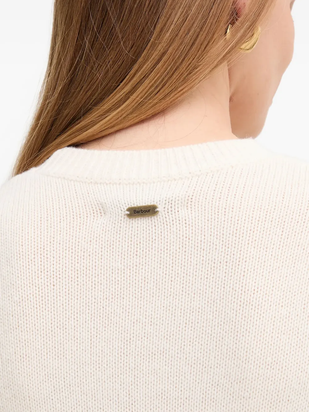 Barbour Woodhouse Logo-plaque Sweater In White