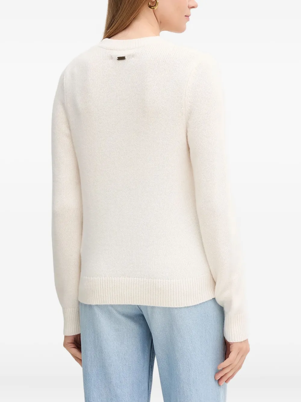 Barbour Woodhouse Logo-plaque Sweater In White