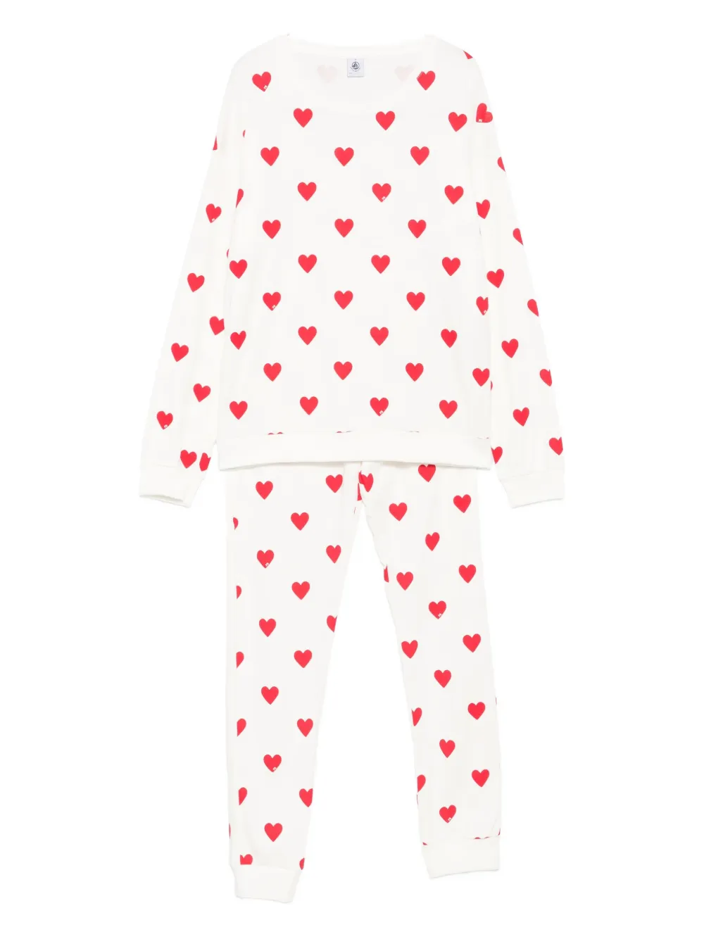 Petit Bateau heart-print pyjamas | White | Image 1