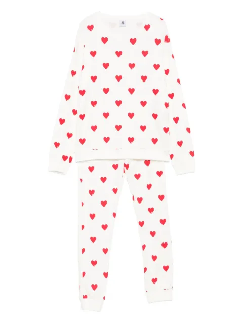 Petit Bateau heart-print pyjamas