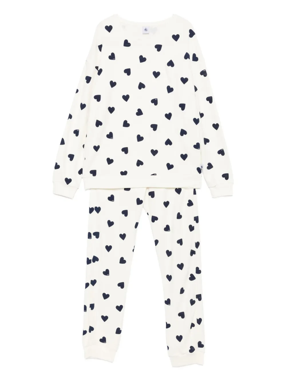 Petit Bateau heart-print pyjamas | White | Image 1