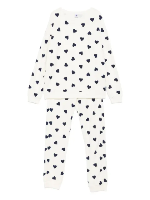 Petit Bateau heart-print pyjamas