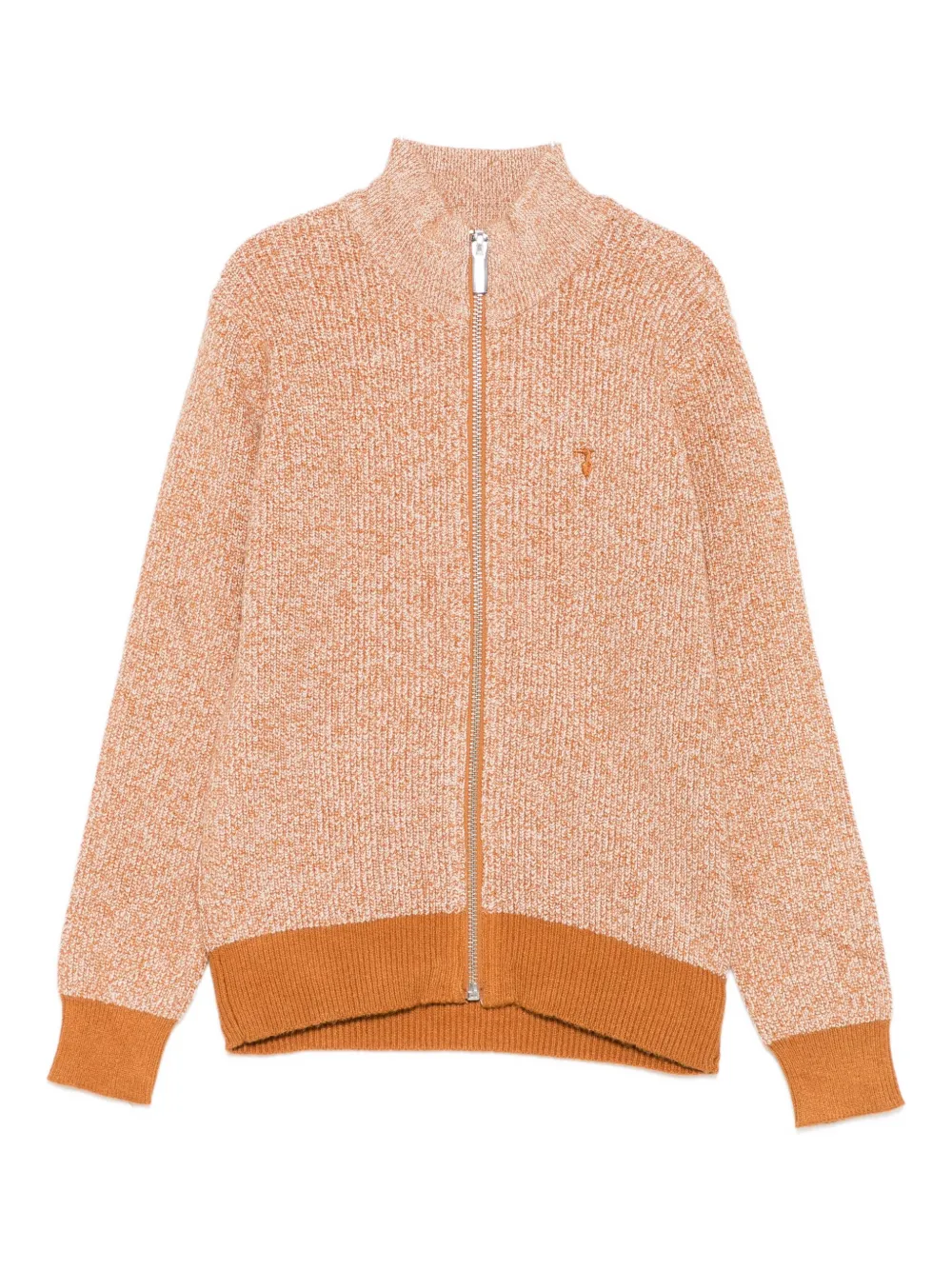 TRUSSARDI JUNIOR high-neck zip-up cardigan | Orange | Image 1