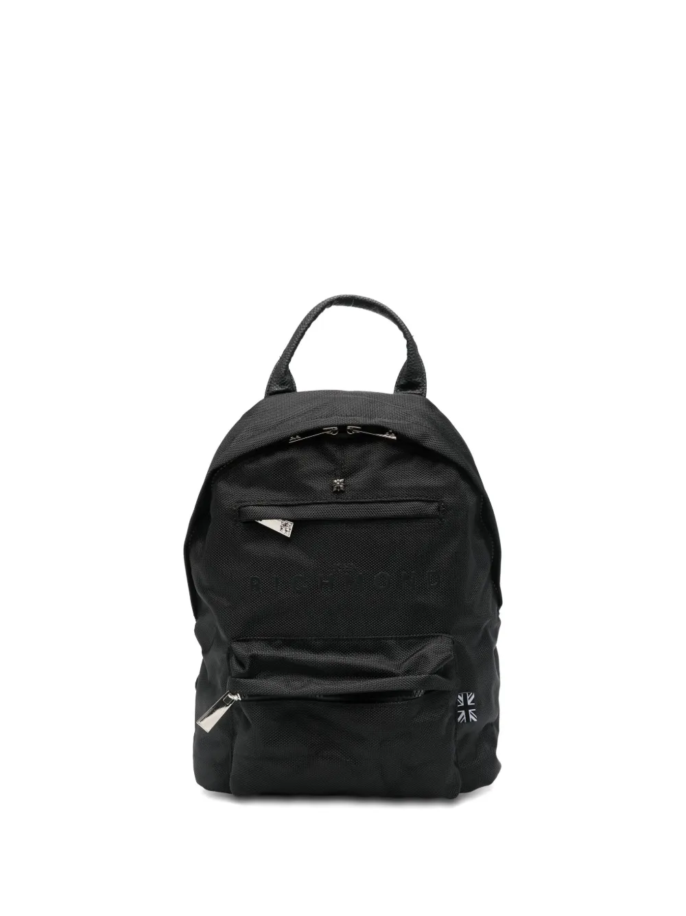 John Richmond Junior logo-plaque top-handle backpack - Nero