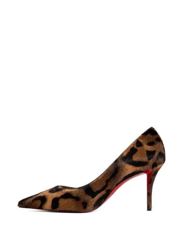 極美品 Christian Louboutin レオパード パンプス 36.5 Christian Louboutin Miss Z 80mm レオパード パンプス | ブラウン