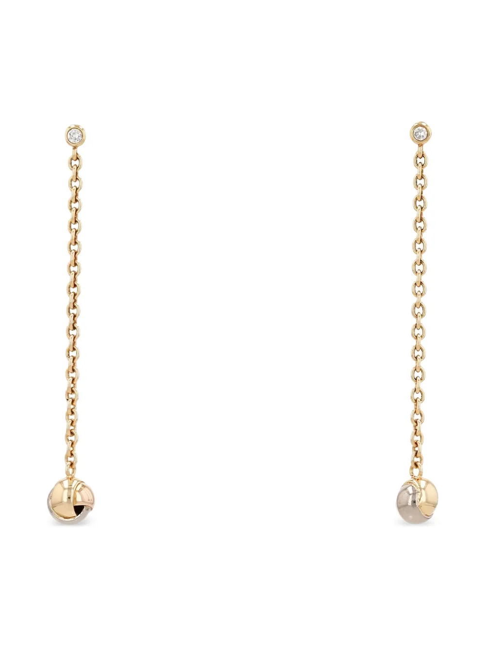 Cartier 1990s yellow gold Trinity diamond earrings | Gold | Image 1