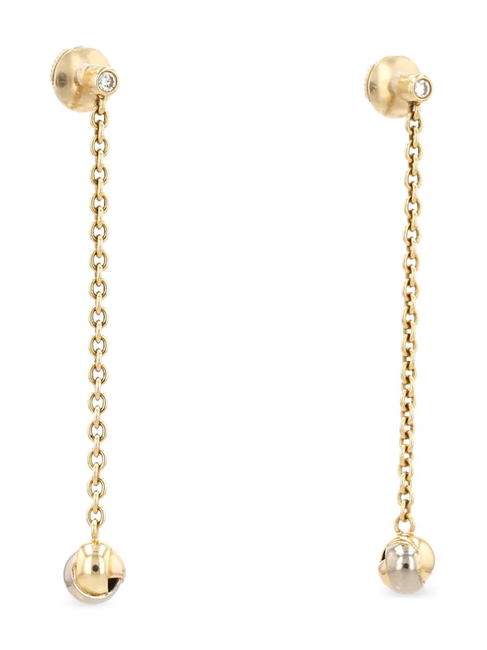 Cartier 1990s yellow gold Trinity diamond earrings | Image 2