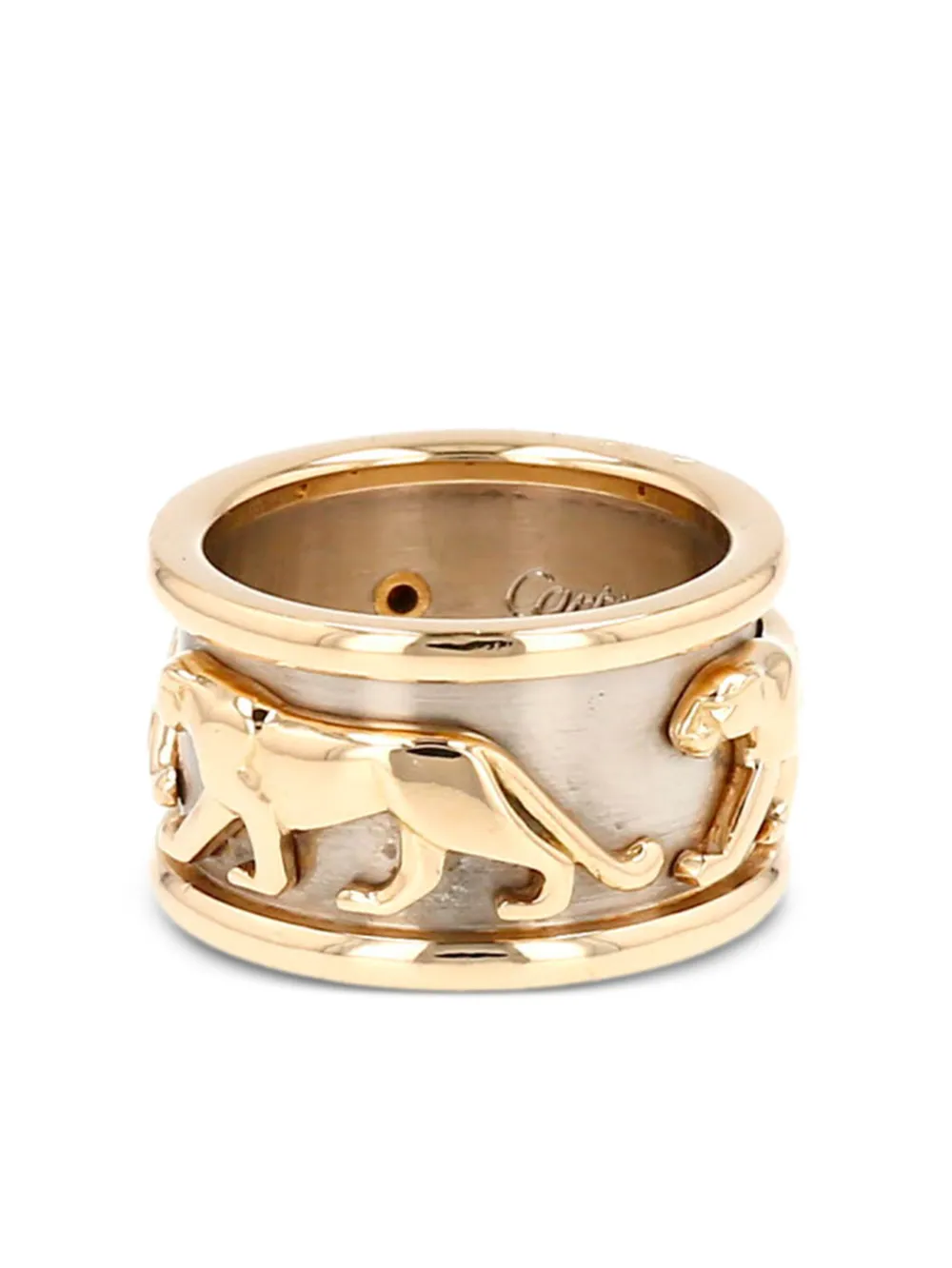 Cartier yellow gold and grey gold puma-embellishment ring | Women | Image 2