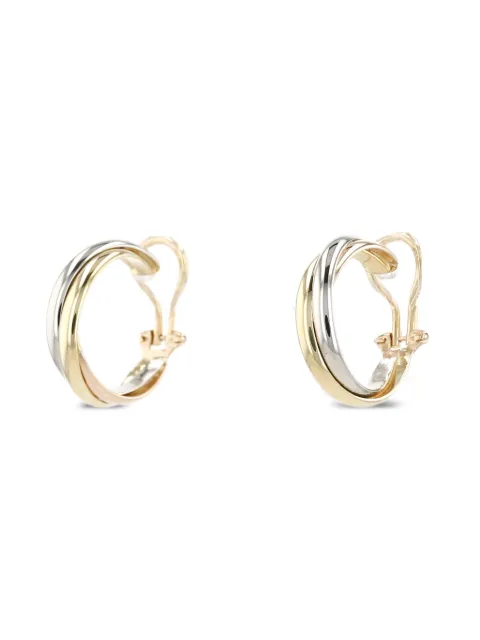 Cartier aretes Trinity en oro 1980
