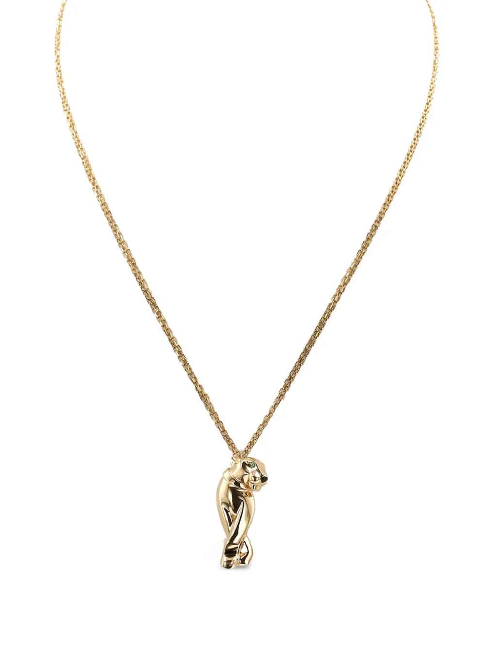 Cartier 2010s パンテール オニキス&ツァボライト ネックレス イエローゴールド - ゴールドトーン Cartier 2010s パンテール オニキス&ツァボライト ネックレス イエローゴールド - ゴールドトーン