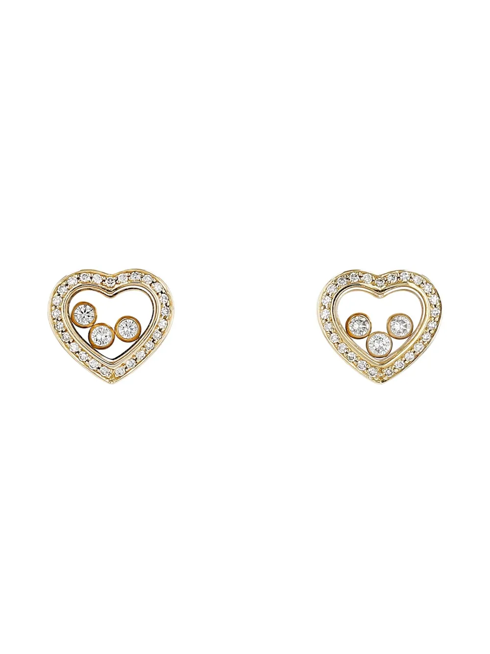 Chopard Pre-Owned yellow gold Happy Diamonds diamond heart earrings | Gold | Image 1