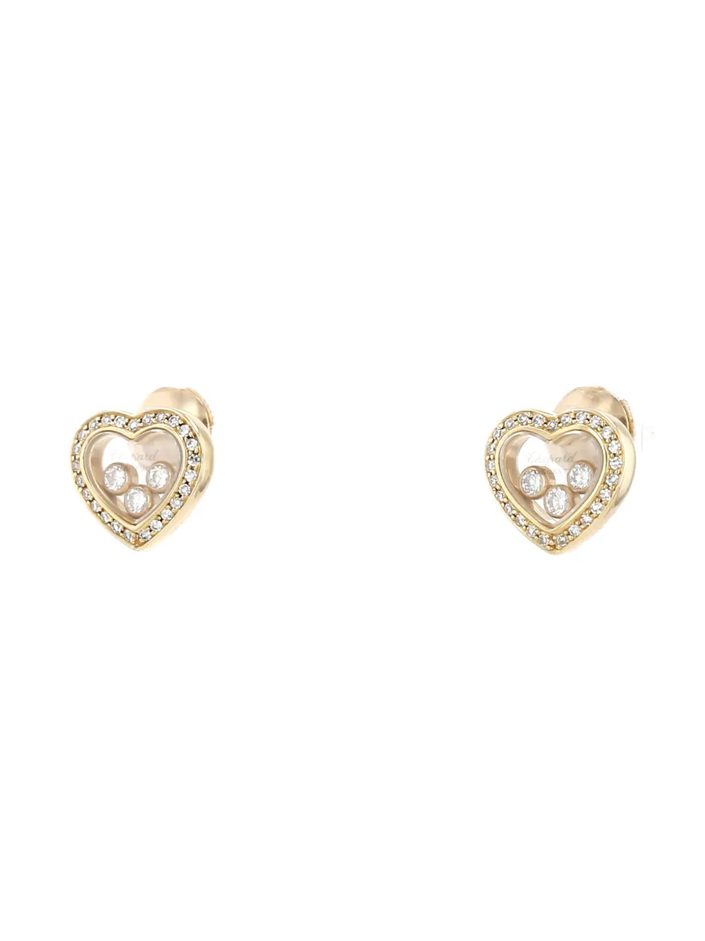 Chopard Pre-Owned yellow gold Happy Diamonds diamond heart earrings | Image 2