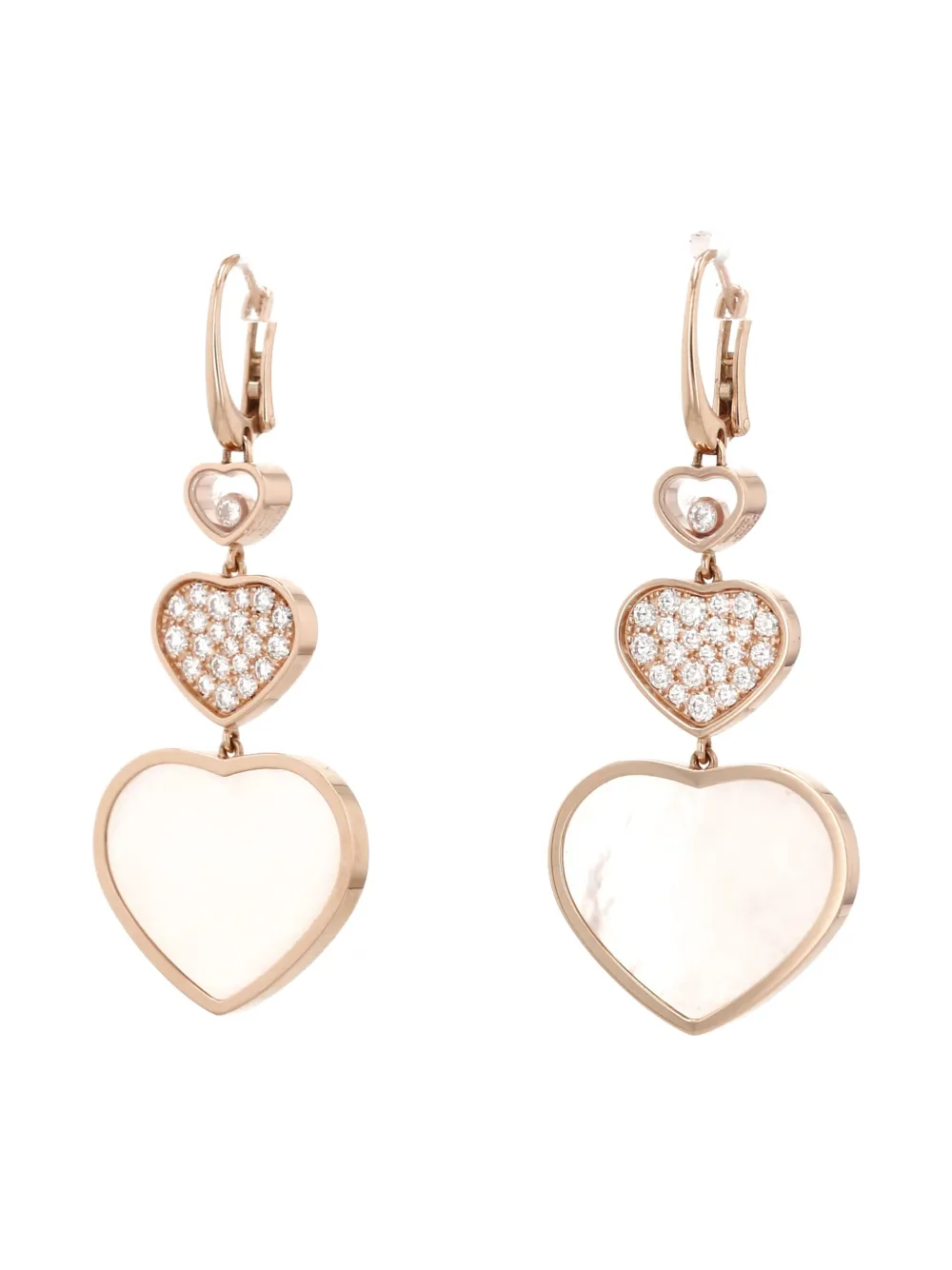Chopard Pre-Owned rose gold Happy Hearts diamond earrings | Image 2