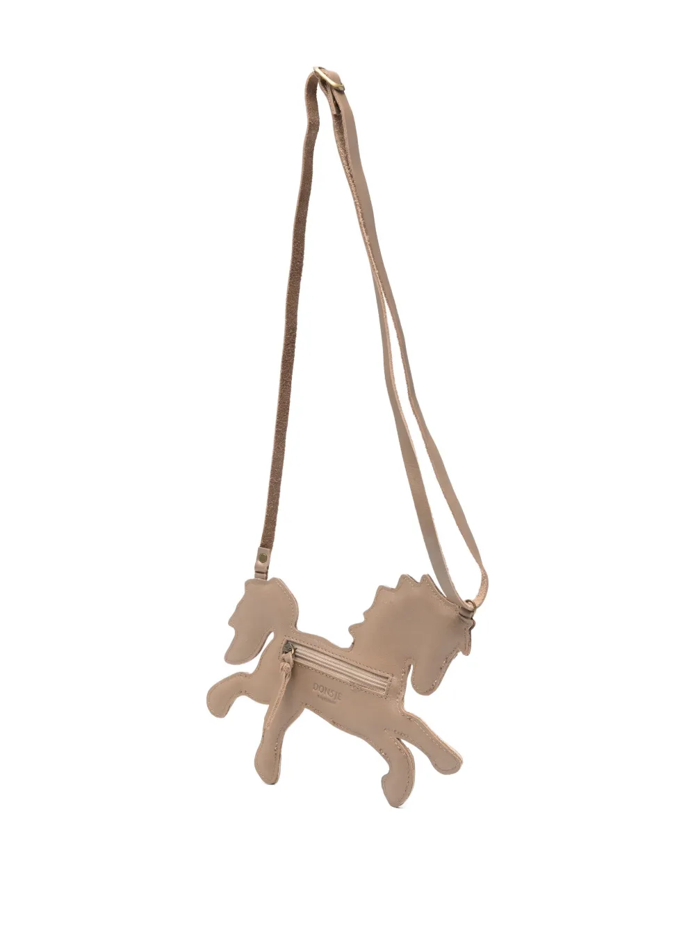 Donsje horse-shaped leather shoulder bag - Bruin