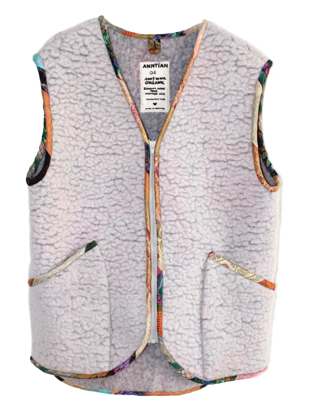 Anntian patchwork fleece vest | Neutrals | Image 1