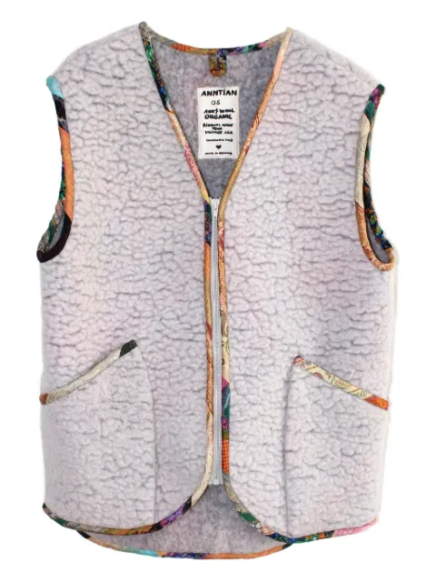 Anntian patchwork fleece vest
