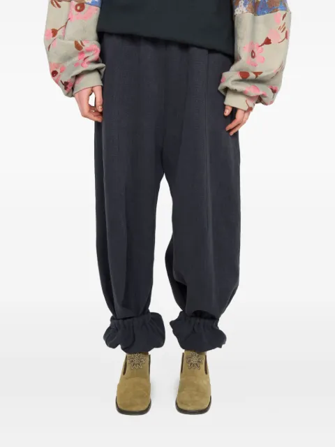 Anntian pleated hemp trousers