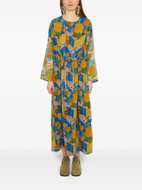 Anntian floral-print drawstring midi dress
