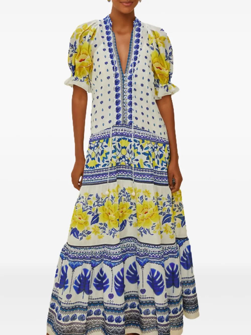 FARM Rio Zuli mosaic-print midi dress | Blue | Image 1