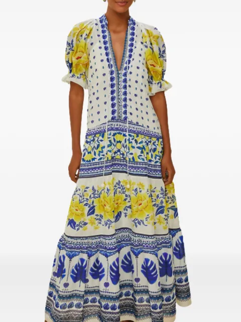 FARM Rio Zuli mosaic-print midi dress