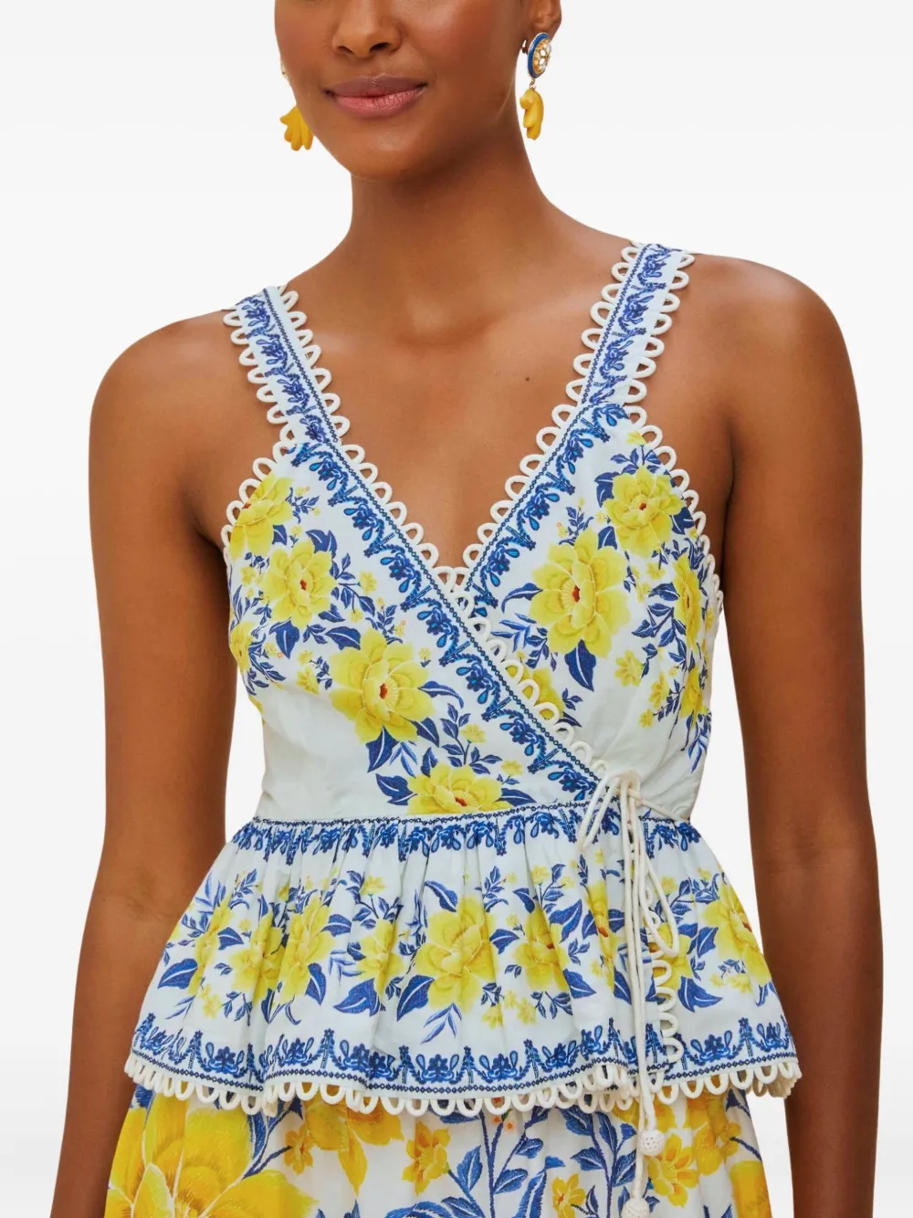 FARM Rio Shirt met bloemenprint Wit