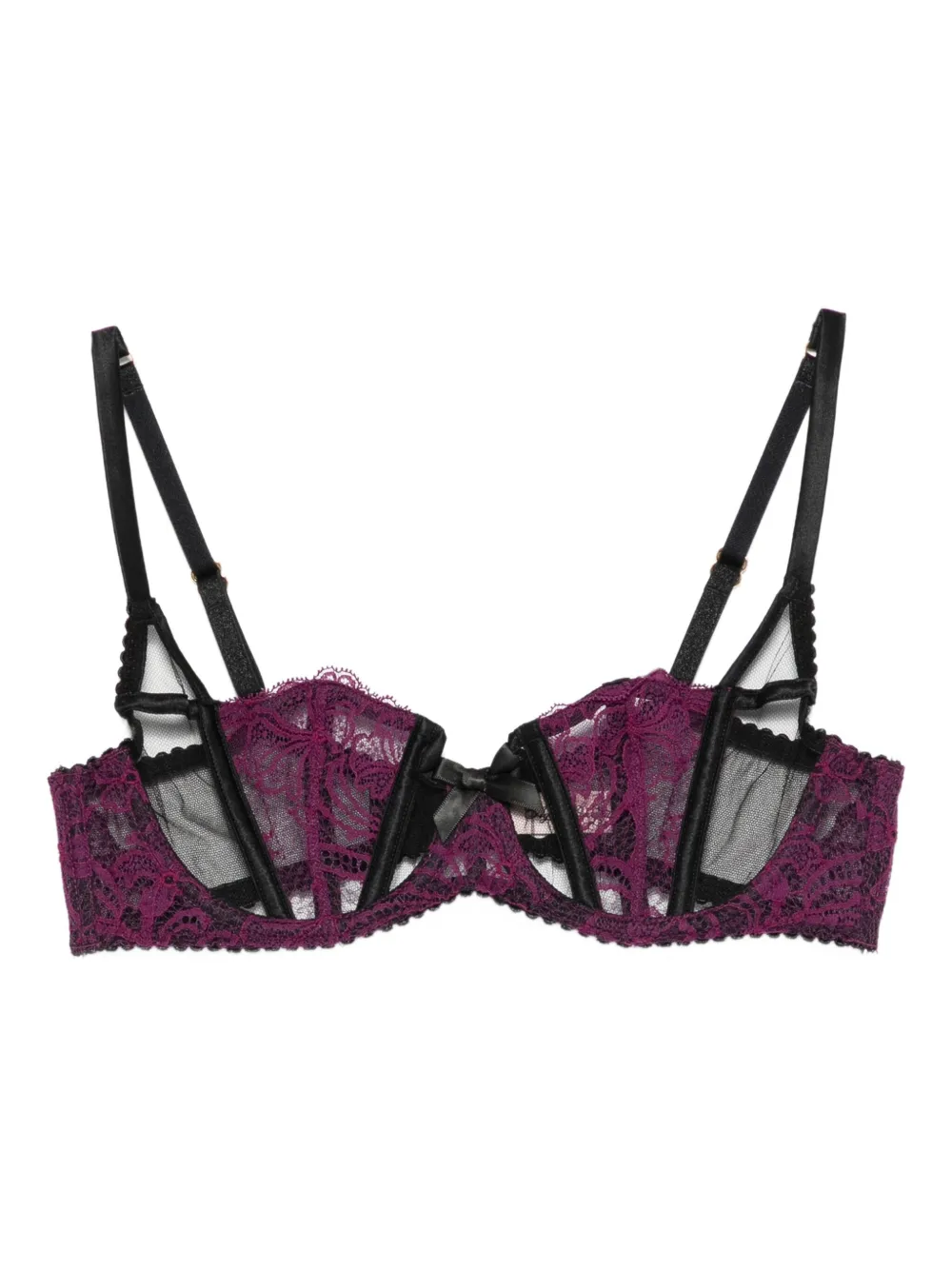 Agent Provocateur Rozlyn lace-trimmed plunge bra | Black | Image 1