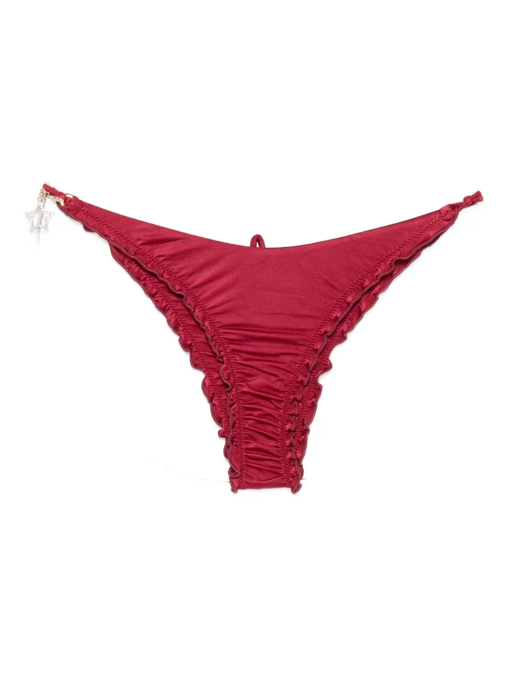Agent Provocateur Ruffled Bikini Bottom In Red
