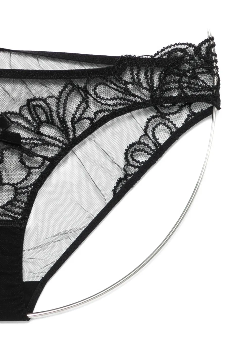 Agent Provocateur Nelle Floral-lace Briefs In Black