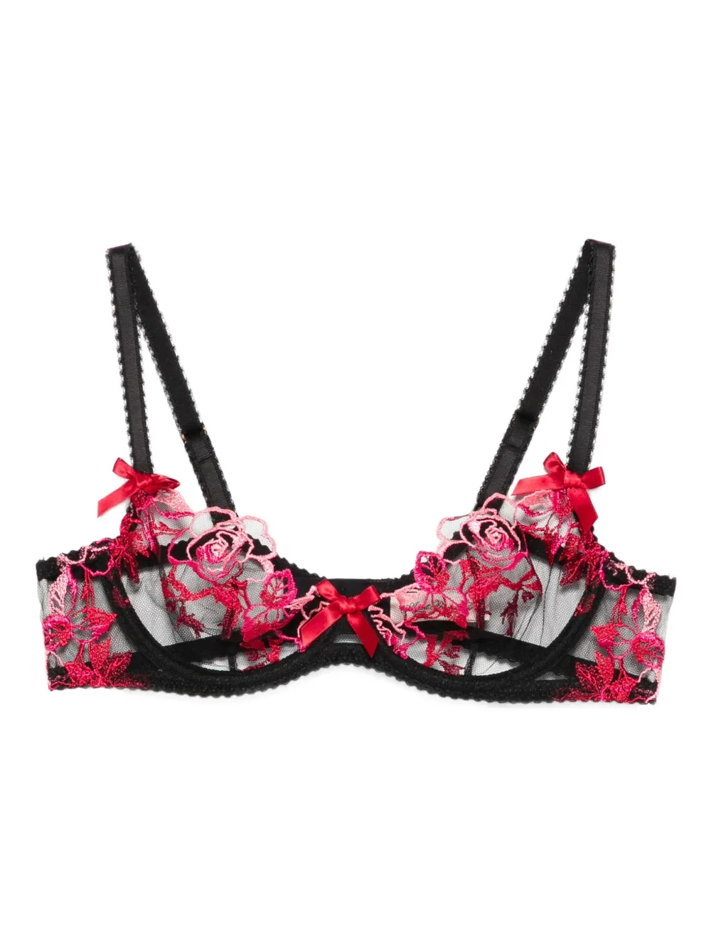 Agent Provocateur Callypso rose-embroidered bra | Black | Image 1