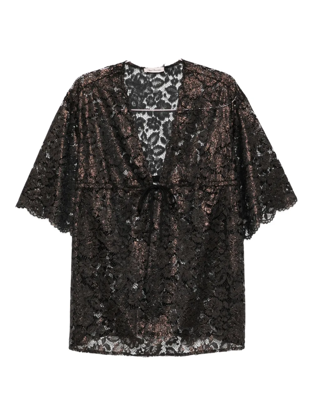 Agent Provocateur Trixa Metallic-lace Top In Multi