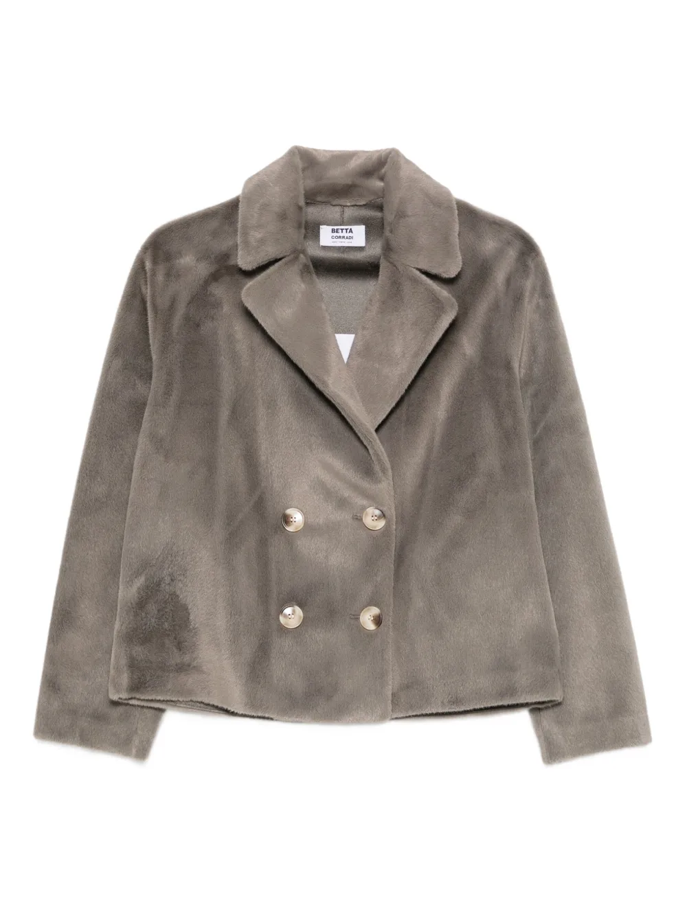 Betta Corradi Double-breasted Coat In Gray