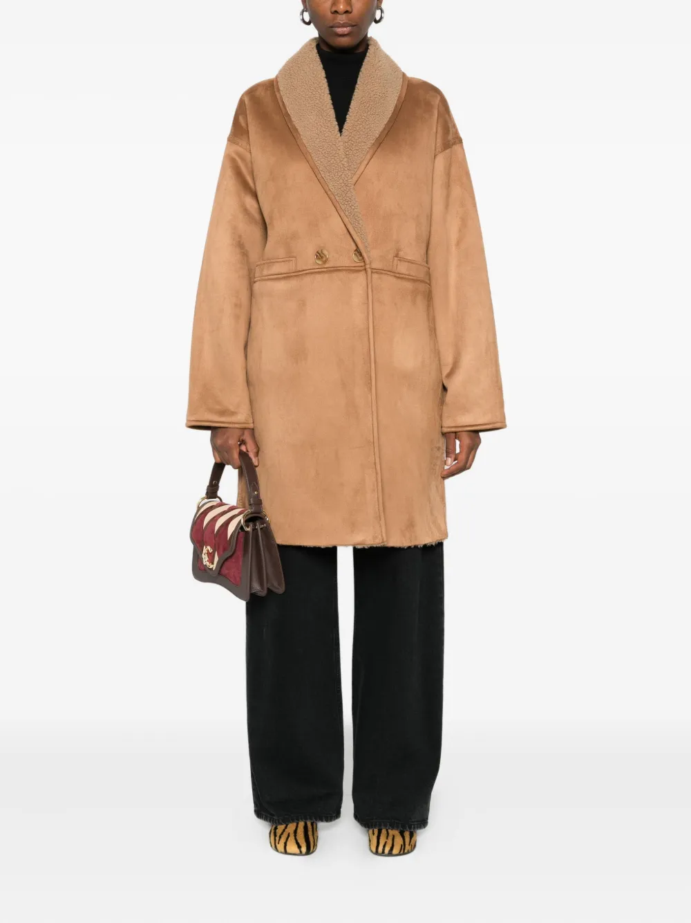 Betta Corradi double-breasted fleece-lined coat | Double Breasted & Peacoats | Image 2