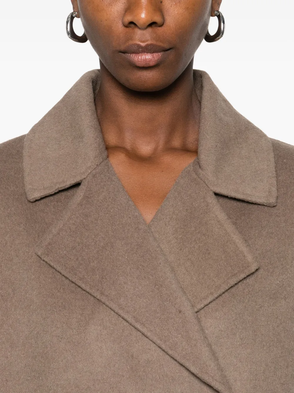 Betta Corradi Patch-pocket Lapel Coat In Neutral