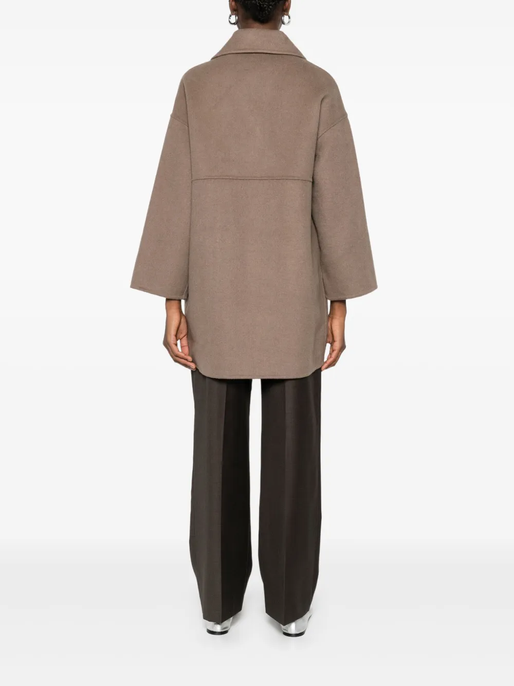 Betta Corradi Patch-pocket Lapel Coat In Neutral